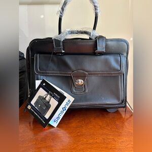 Samsonite wheeled tote bag 16.5x12x6 new with tags travel organized